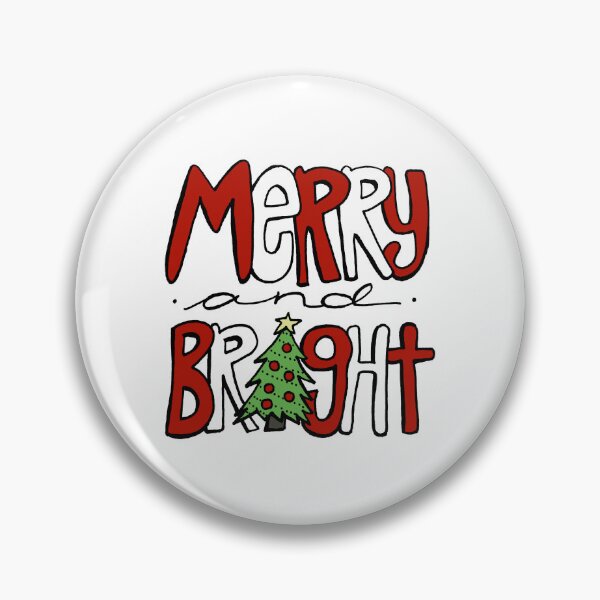 Item preview, Merry and Bright Christmas Drawing Bubble Letters designed and sold by kmstudio.