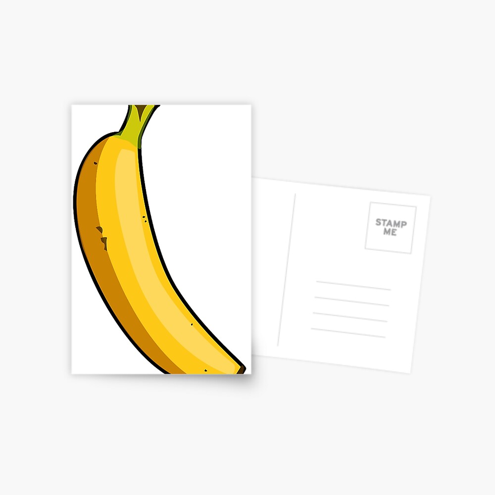 Carte postale LAPIN découpe + enveloppe banane