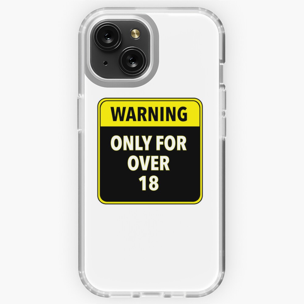 Only For Over 18: WARNING stickers black yellow and White best quality  stickers Art Board Print for Sale by Abdee Ssamad ™