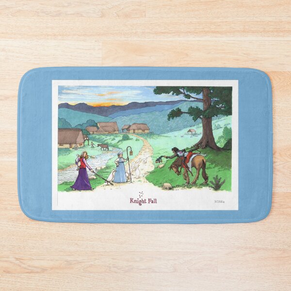 Item preview, Knight Fall - Medieval humor poster designed and sold by MNoblestudio.