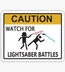 Lightsaber Battles Sticker