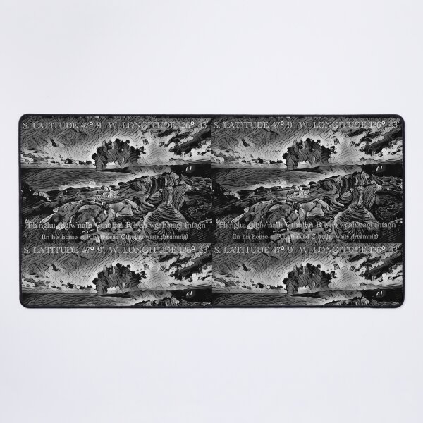 Item preview, The Call of Cthulhu, The Sunken Cyclopean City of R'lyeh (Black & White) - spcreationsco22 designed and sold by SpCreationsCo22.
