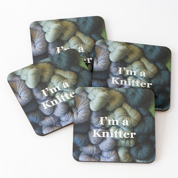 Item preview, "I'm a Knitter" with Yarn Background designed and sold by TTDean.