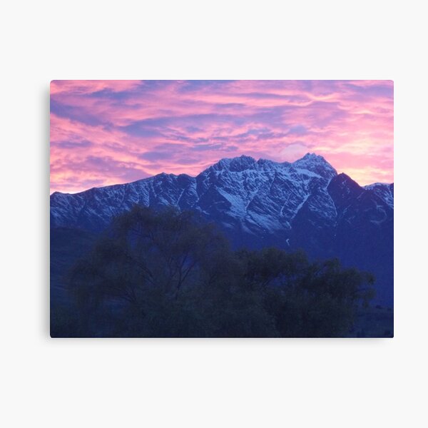 Sunset over Queenstown Canvas Print