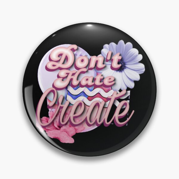 Item preview, Don't Hate Create Quote Blossom Floral Inspiration designed and sold by Paula Helit.