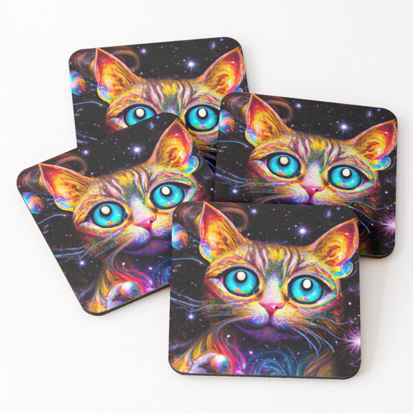 Item preview, Spacecat, cat, space, colorful designed and sold by Meer-Lifestyle.