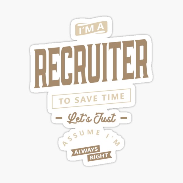 Item preview, Recruiter Funny Job Title Profession Birthday Worker  designed and sold by cidolopez.