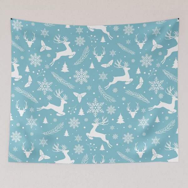 Item preview, baby blue Christmas snow pattern designed and sold by bemenmaher.