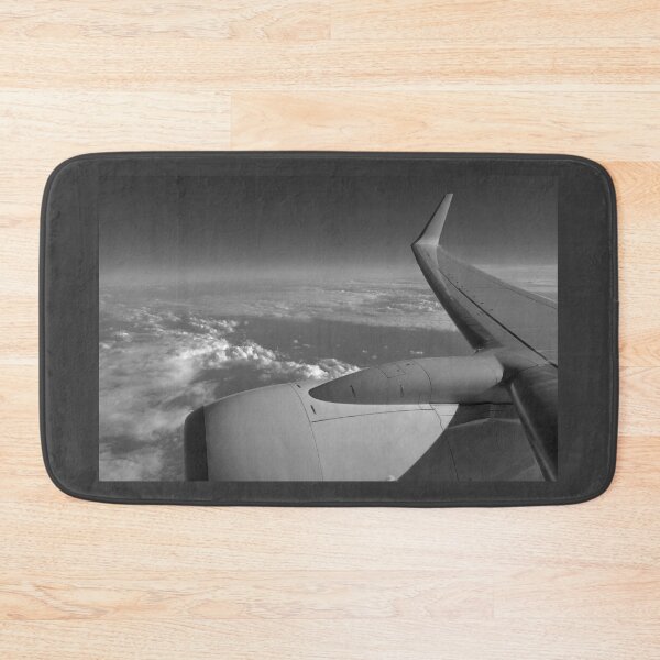 Item preview, Airplane Wing from Window - Monochrome designed and sold by AngeloDeVal.