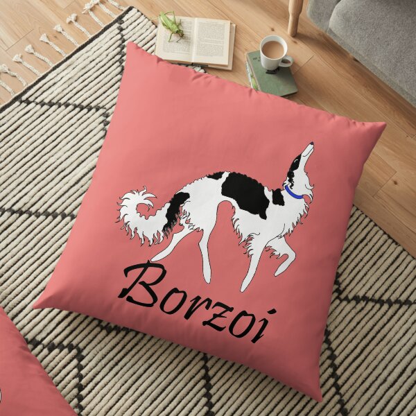 Tri Borzoi Floor Pillow