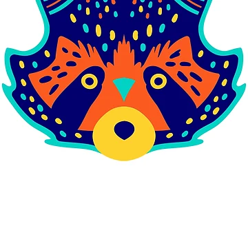 Artwork thumbnail, Multi Color Racoon by Mitinagroup