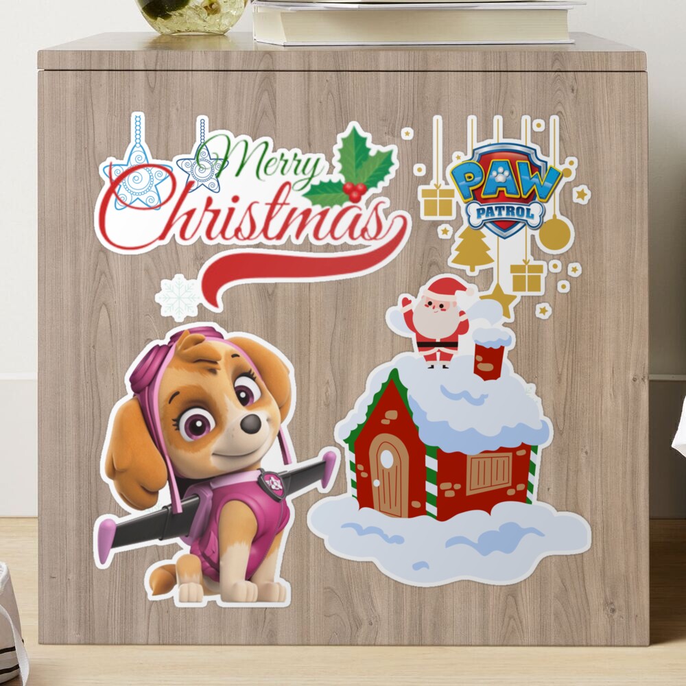 Paw Patrol Merry Christmas Sticker for Sale by docubazar7