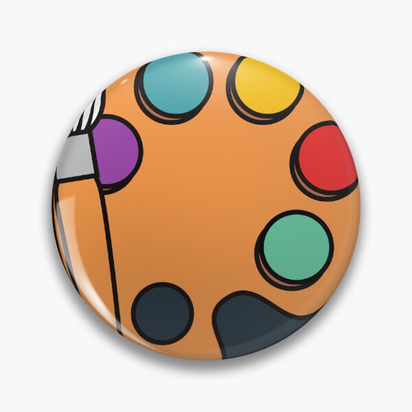 Artikelvorschau, Malpinsel und Palette mit Farben entworfen und verkauft von CreatorWorld29.