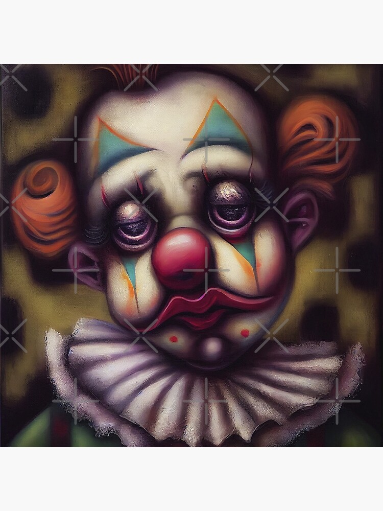 Clown Painting, Clown Art, Mardi good Gras, Day of the Dead, Dia de Muertos, Carnival, Sad Clown, Circus