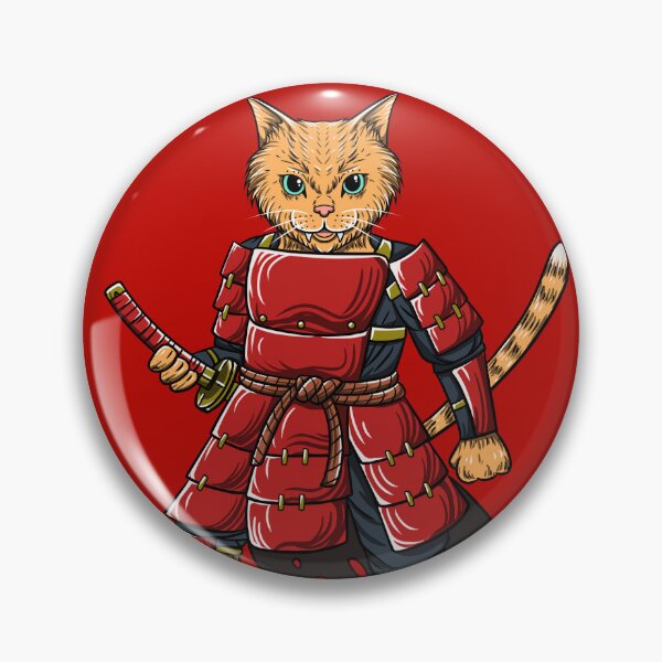 Item preview, japanese samurai cat designed and sold by lovefate-art.