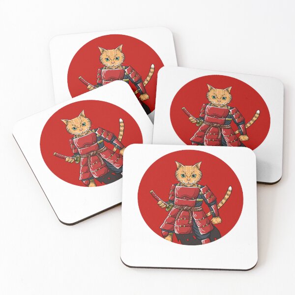 Item preview, japanese samurai cat designed and sold by lovefate-art.