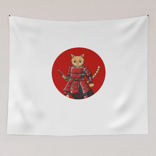 Item preview, japanese samurai cat designed and sold by lovefate-art.