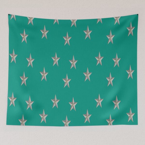 Item preview, Gray stars on teal designed and sold by tetibright.