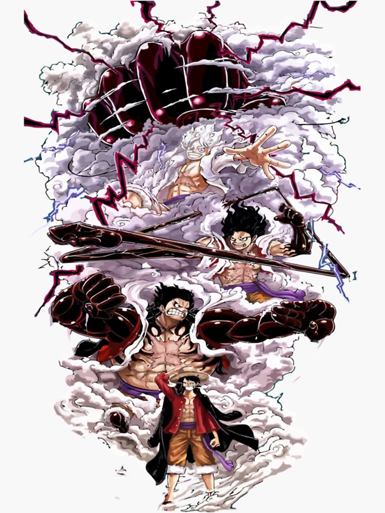 One piece luffy gear 5 Sticker by Soulzodiac