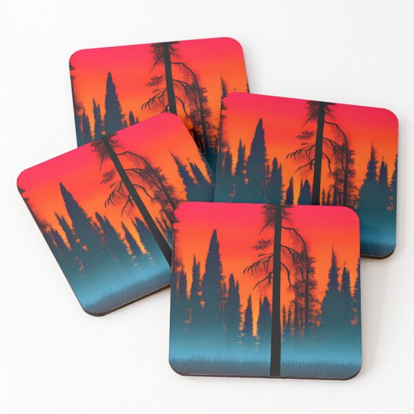 Item preview, Twilight Forest landscape silhouette, detailed minimalism, Ai Generated Art designed and sold by ACC .