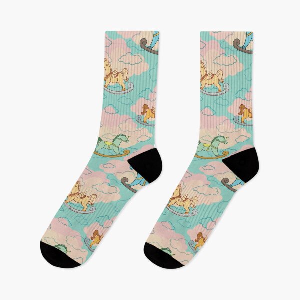 Item preview, Cute and Adorable Rocking Horse Seamless Pattern Design designed and sold by ZaryaKiqo.