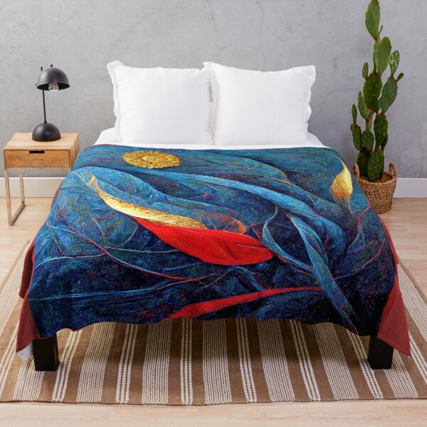 Item preview, Abstract Art: Harmony in Blue Red and Gold designed and sold by factory88.
