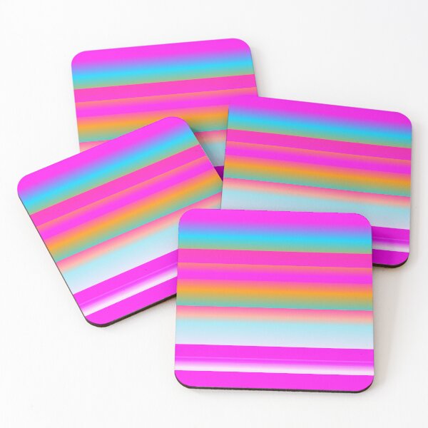 Item preview, Neon pink color palette line pattern (horizontal) designed and sold by lausn.