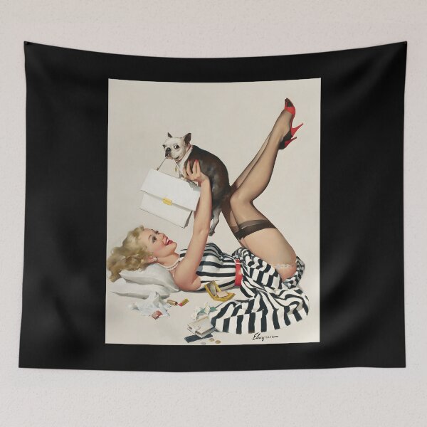 Item preview, Vintage Naughty Puppy Love Gil Elvgren Pin Up Girl Classic  designed and sold by apipwananoz.