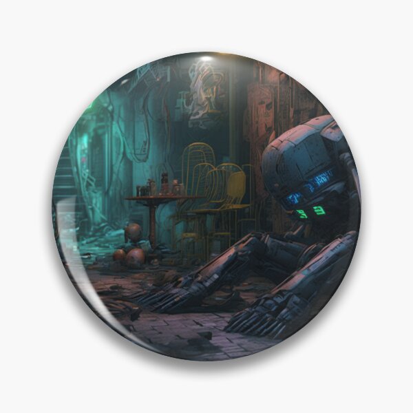 Artikelvorschau, Cyberpunk Android Sits Alone entworfen und verkauft von CartoonrBOY.