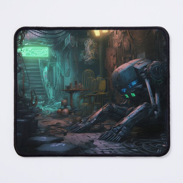 Item preview, Cyberpunk Android Sits Alone designed and sold by CartoonrBOY.