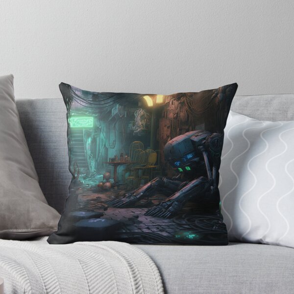 Item preview, Cyberpunk Android Sits Alone designed and sold by CartoonrBOY.