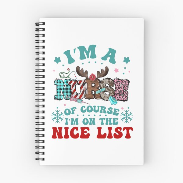 Item preview, I'm a Nurse - I'm on the nice list Christmas Stethoscope Nurses Leopard Plaid Women designed and sold by Designer-Girl.