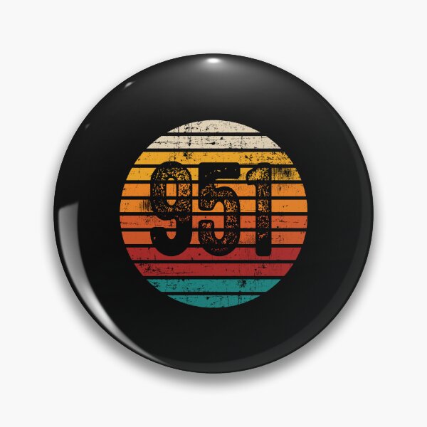 Item preview, Distressed Vintage Sunset 951 Area Code designed and sold by Gold Wings Tees.