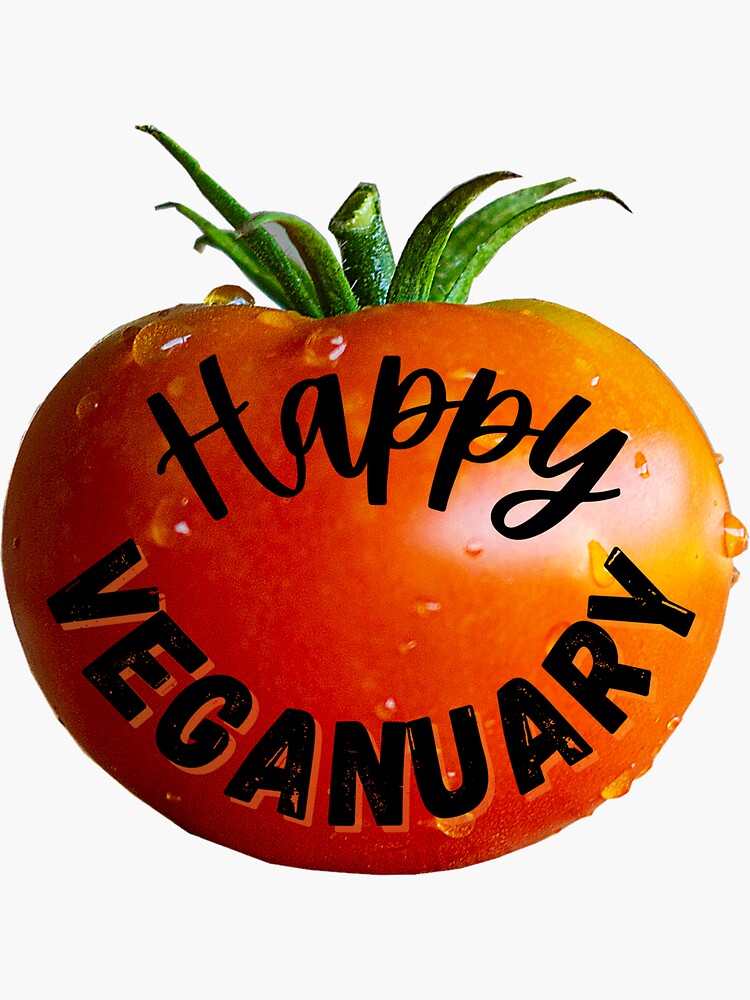 "Happy Veganuary" Sticker For Sale By Toomuchfunstuff | Redbubble