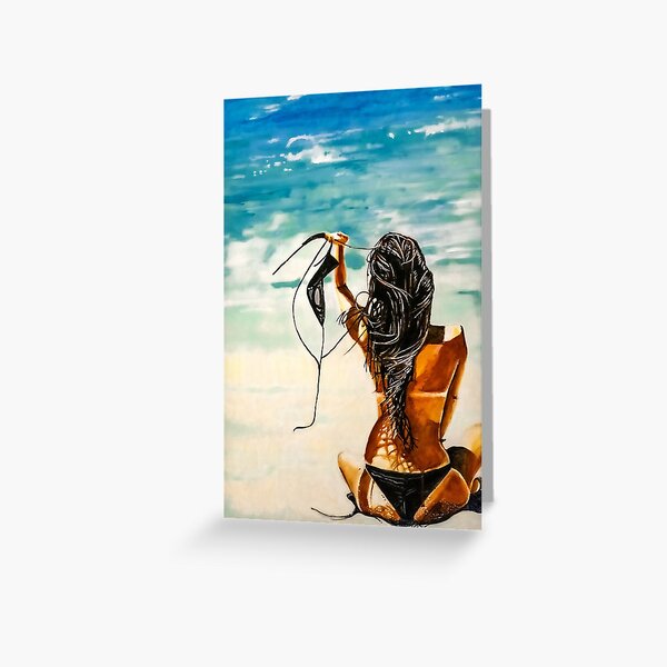 Item preview, Wild girl at the beach designed and sold by ClabStore.