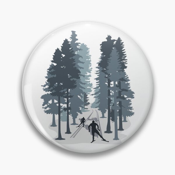 Artikelvorschau, Langlaufen, Langläufer und Wald Winterlandschaft, Cross Country Skiing entworfen und verkauft von claudiasartwork.