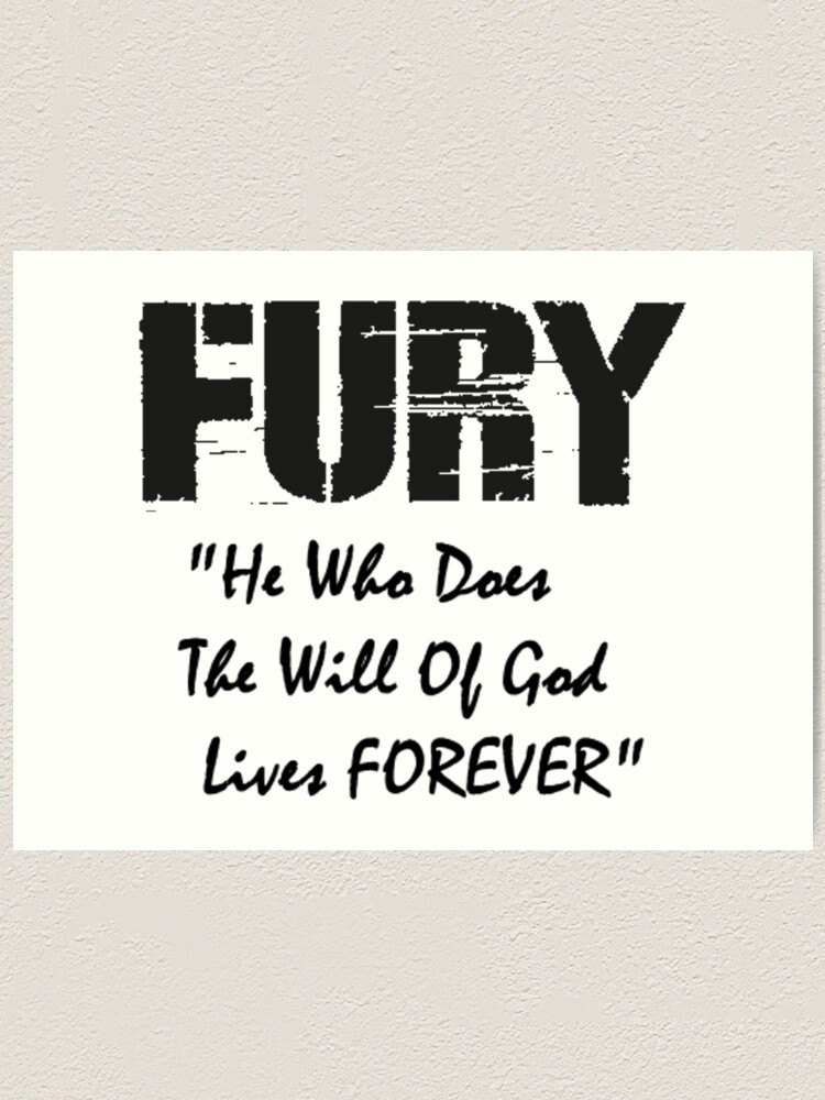 Fury movie Brad Pitt print