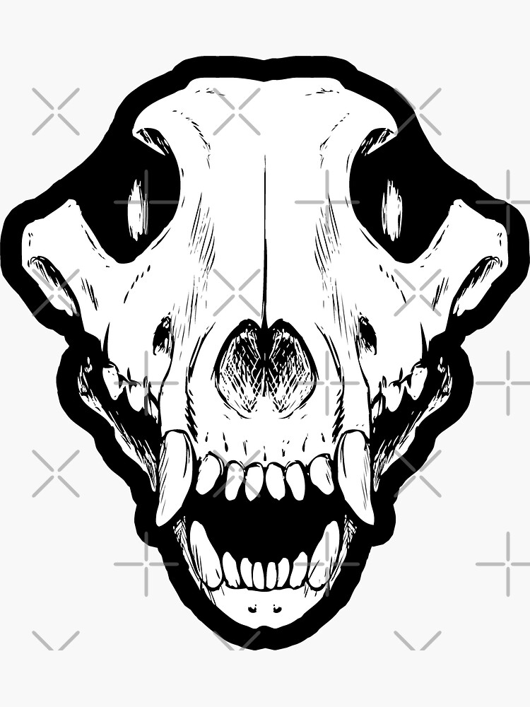 "Wolf Skull" Sticker for Sale by CliffeArts Redbubble