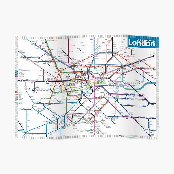 London AllRail map  Poster