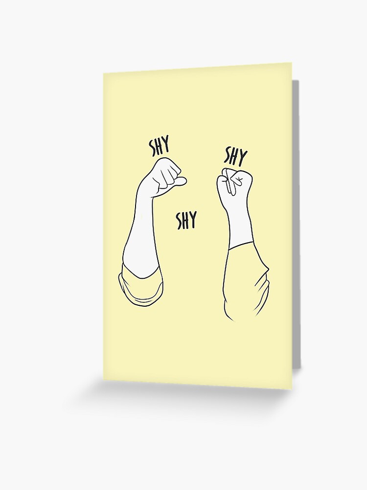 Twice Sana Shy Shy Shy Greeting Card By Bobatea Draws Redbubble