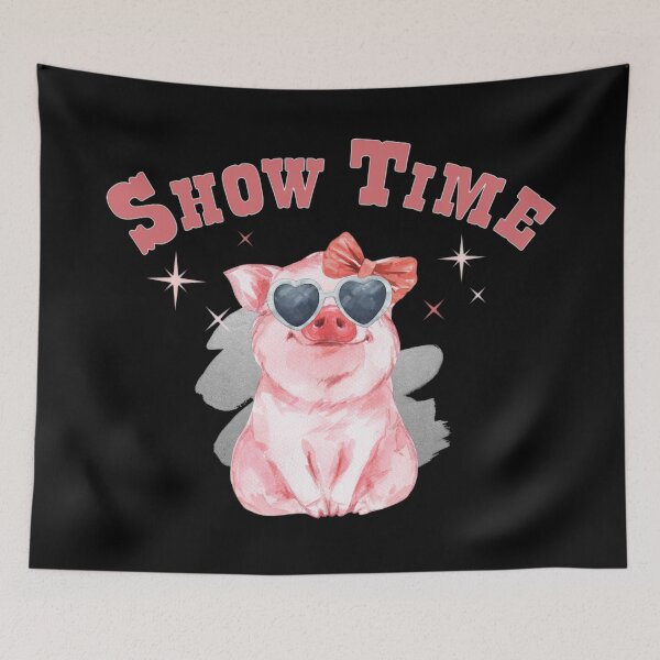 Item preview, Cute Livestock Show Pig - Show Time designed and sold by handsoftime2020.