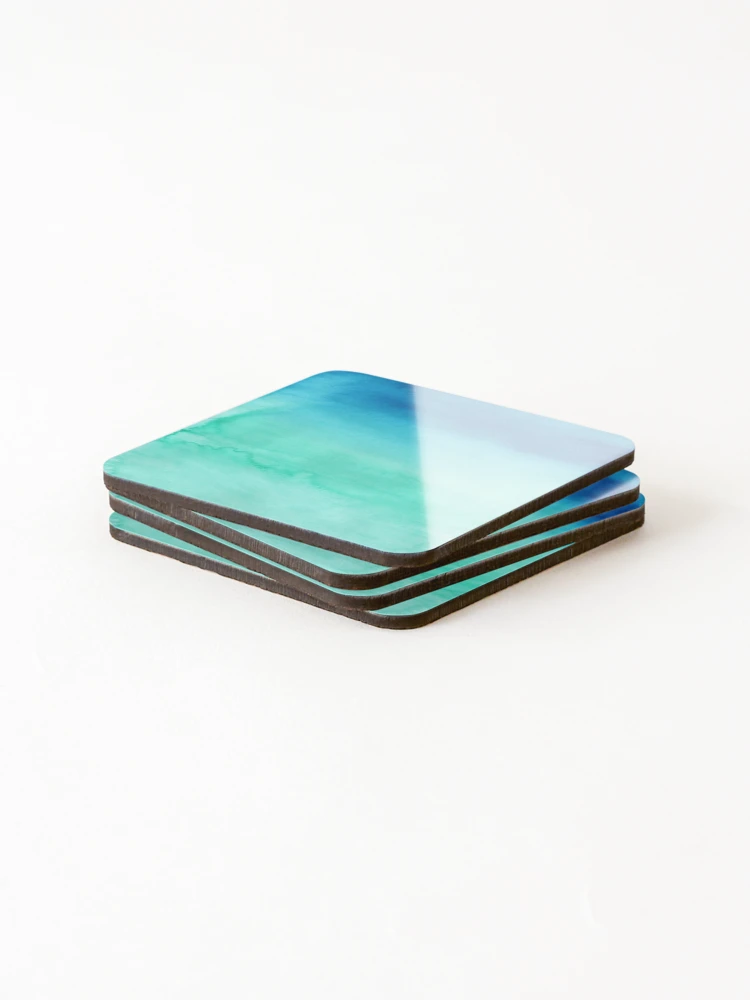 Thumbnail 4 of 5, Coasters (Set of 4), Dramatic blue gradient designed and sold by RIXXI HEY CO..