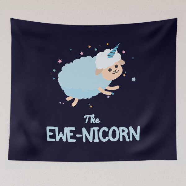 Item preview, Funny Ewe | Ewenicorn Unicorn Puns | Sheep  designed and sold by Fluffy-Vectors.