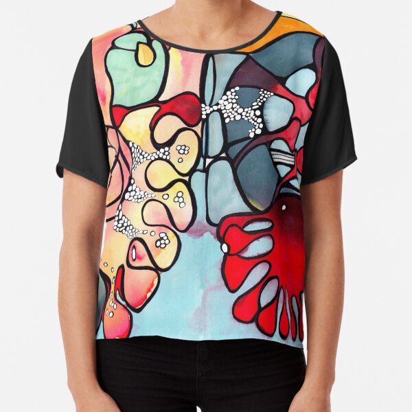Moving To Centre Chiffon Top
