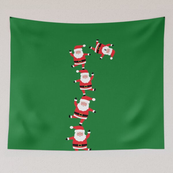 Item preview, pattern, motif, santa claus acrobats designed and sold by voicivoila.