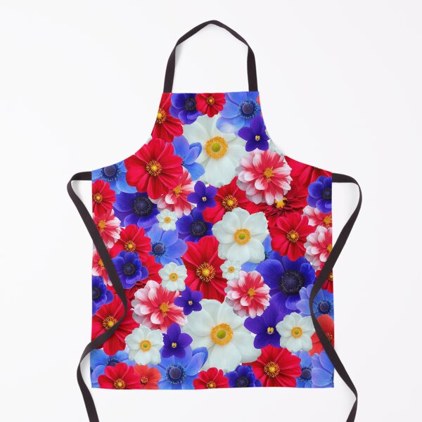 Item preview, Diseño de patrón de flores azul, rojo y blanco - Madre Naturaleza designed and sold by FuzzDC.