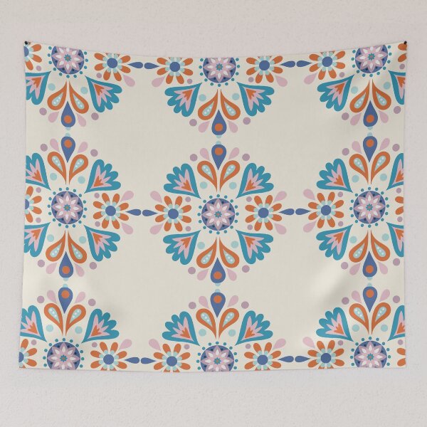 Item preview, Hungarian Folk Art blue purple orange  designed and sold by vianahline.