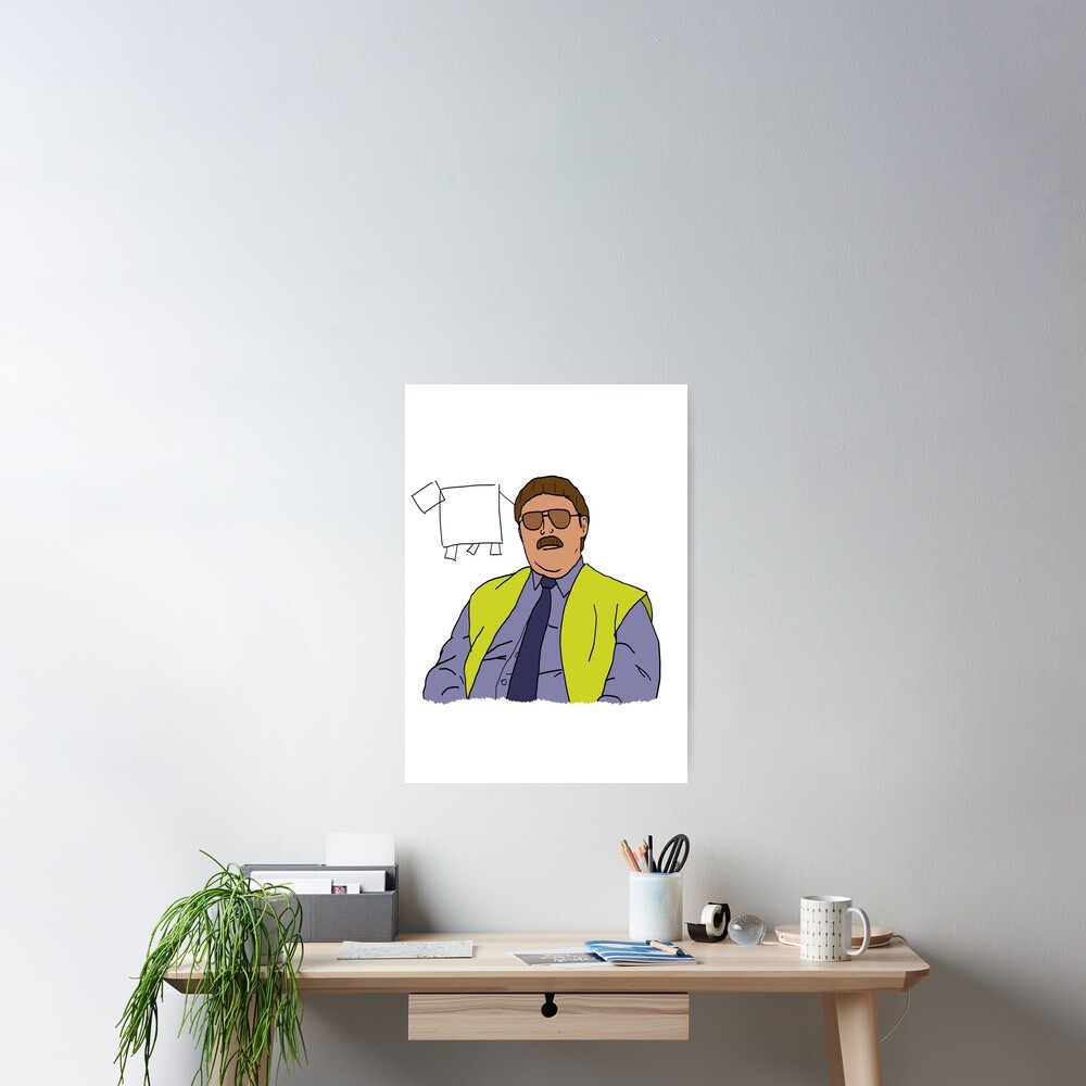 "Keith Lard with dog drawing" Poster for Sale by Captainhuck Redbubble
