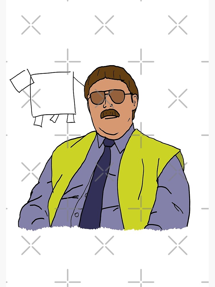 "Keith Lard with dog drawing" Poster for Sale by Captainhuck Redbubble
