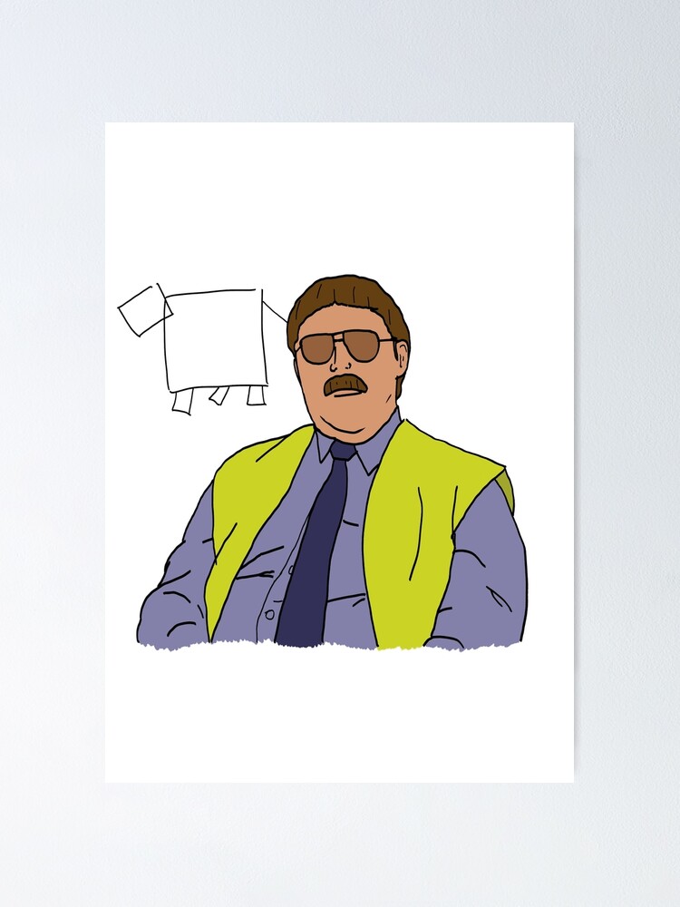 "Keith Lard with dog drawing" Poster for Sale by Captainhuck Redbubble